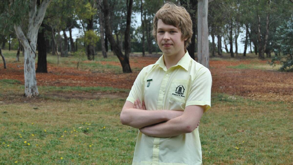 MAKING THEIR VOICES HEARD: 16-year-old Mulwaree High student believed the state government’s plan to cut $1.7 billion from the education was short sighted, so he organised a protest at his school. More than 400 of his class mates took part.
