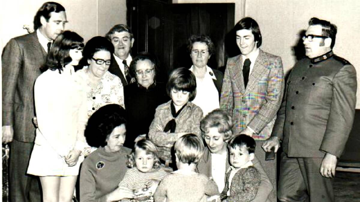 ACCUSED: Captain Lawrence Wilson (far right) with a group of Arncliffe girls in 1974. Photo: Friends United.