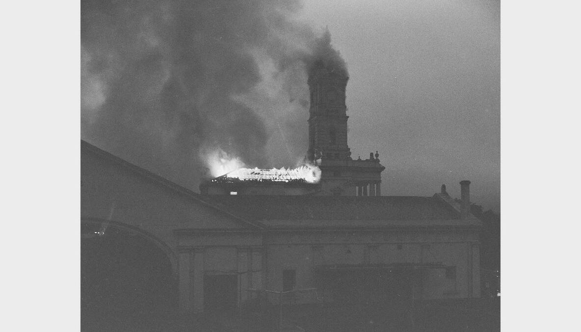DECEMBER 13, 1981: Fire destroyed historic sections of the 1862 Ballarat Railway Station. The fire swept through the station master’s office, booking office, station tower interior and part of the foyer, causing about $500,000 damage.