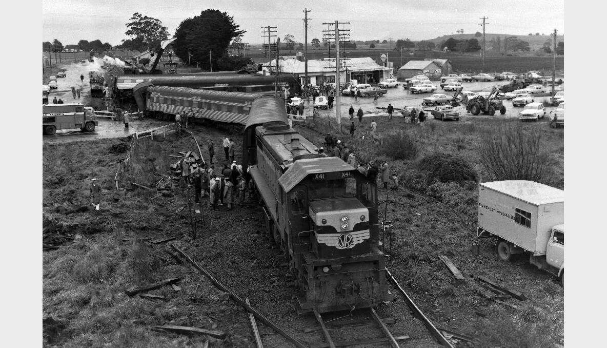 AUGUST 30, 1971: An Overland train to Adelaide derailed at the Bungaree crossing. Nobody was killed but 17 passengers were injured.